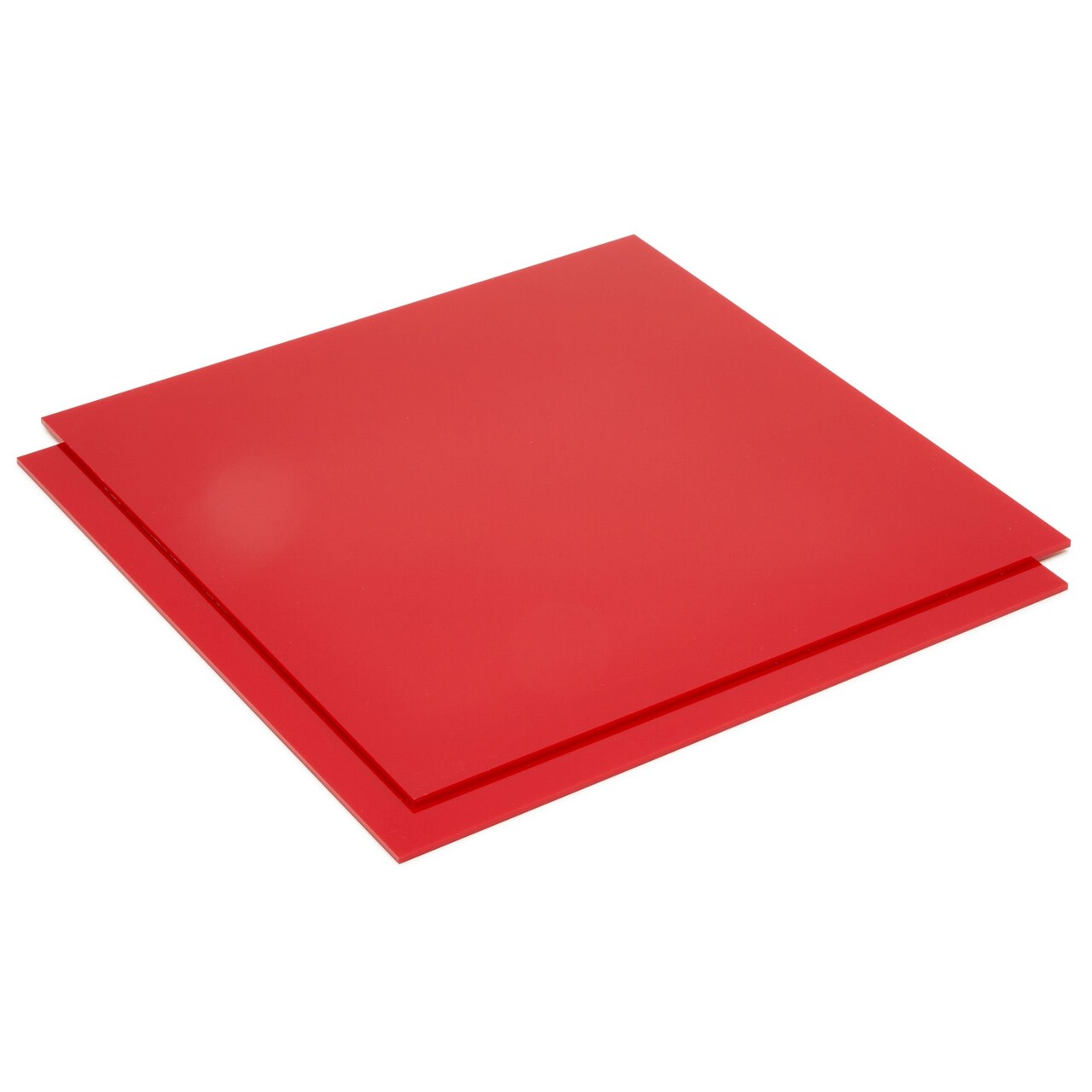 Red Acrylic Square Blanks for Crafts, 1/8 Inch Thick (3mm, 12x12